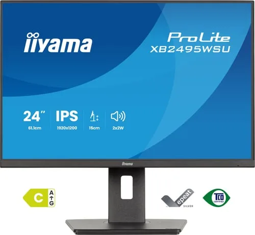 Iiyama Prolite XB2495WSU-B1 - 24.1" FHD+ 100Hz IPS 4ms Pivot HDMI DisplayPort — vue 1