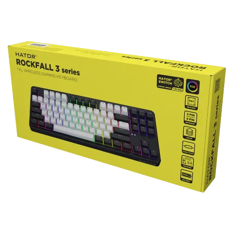 Hator Rockfall 3 TKL - Mécanique - Sans-Fil - RGB - Noir — vue 4