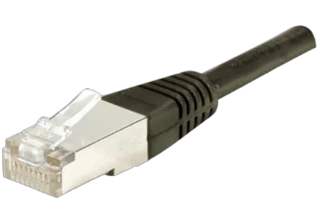 Patch RJ45 cat6 FTP 15cm Noir — vue 1