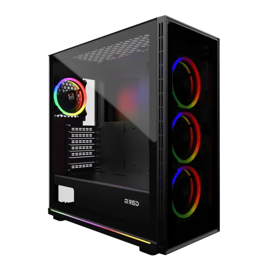 M.RED BLACK DESTROYER Glass-G - ARGB - MT/ATX