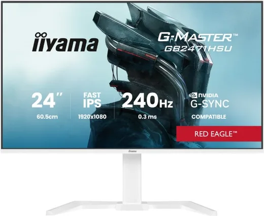 Iiyama GB2471HSU-W1 - 24" FHD 240Hz Fast IPS 0.3ms Pivot G-Sync — vue 2