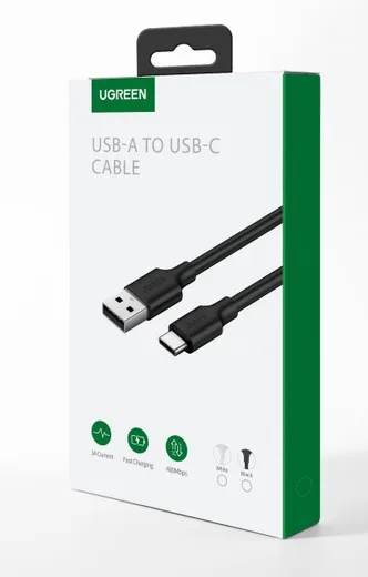 UGREEN Câble USB 2.0 vers USB-C - 1,5m - Noir — vue 2