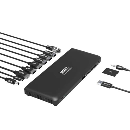 Port Station d'accueil USB-C - 11 ports - 100W - Noir — vue 2