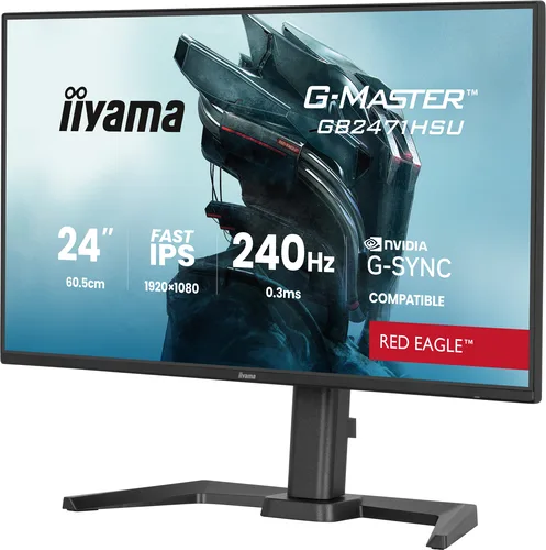 Iiyama GB2471HSU-B1 - 23.8" FHD 240Hz Fast-IPS 0.3ms USB-C G-SYNC — vue 3
