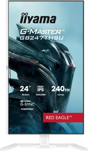 Iiyama GB2471HSU-W1 - 24" FHD 240Hz Fast IPS 0.3ms Pivot G-Sync — vue 3