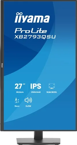 Iiyama Prolite XB2793QSU-B1 - 27" QHD 75Hz IPS 1ms Pivot Adaptive Sync — vue 2