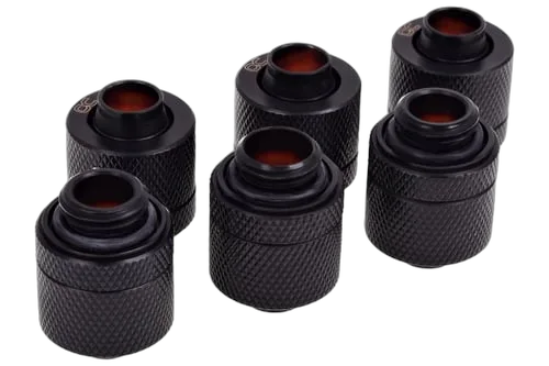 Alphacool HF Fitting - 13/10mm - 1/4" - Pack de 6 - Noir