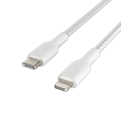 Belkin Lightning to USB-C Cable Braid 2M White
