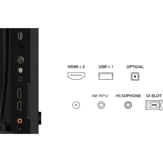 TCL 32S51K - 32" QLED FHD 60Hz Android TV Wifi Bluetooth HDR10, vue 3