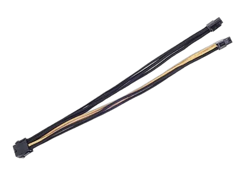 Silverstone Cable tressé 8-Pin EPS/ATX 4+4-Pin 300mm GOLD/Black — vue 2
