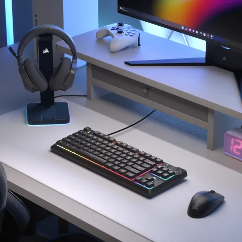 Corsair K55 Core TKL - Membrane - Filaire - RGB - Noir — vue 2