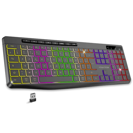 R-Type Wireless - Membrane/Sans-Fil/RGB/Noir