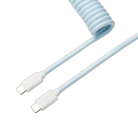Cable Coiled Aviator - USB C - Bleu Clair