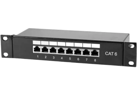 Panneau de Brassage Cat.6 FTP 8 ports 10" 1U — vue 1
