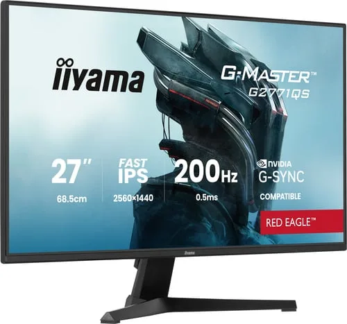 Iiyama G-Master G2771QS-B1 - 27" WQHD 200Hz Fast IPS 0.5ms G-Sync Adaptive Sync — vue 3