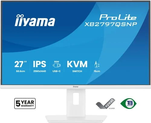 Iiyama Prolite XB2797QSNP-W1 - 27" QHD 75Hz IPS 1ms Pivot AdaptiveSync