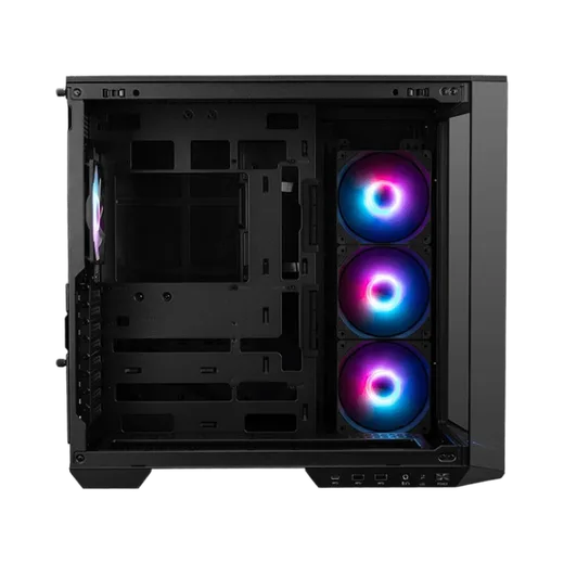 MSI MAG PANO 100R PZ Noir + MPG A1000GS + MAG CORELIQUID I360 — vue 3