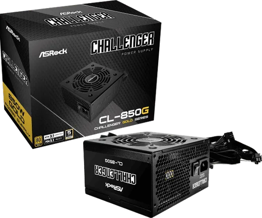 ASRock ATX 850W - 80+ Gold - Challenger CL-850G Noir