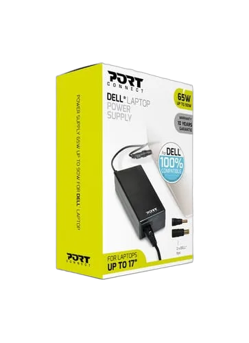 Port Alimentation secteur 65W pour Notebook Dell - 2 embouts