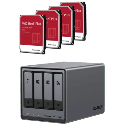 UGREEN DXP4800 - 4 Baies avec 4 disques 4To WD RED PLUS