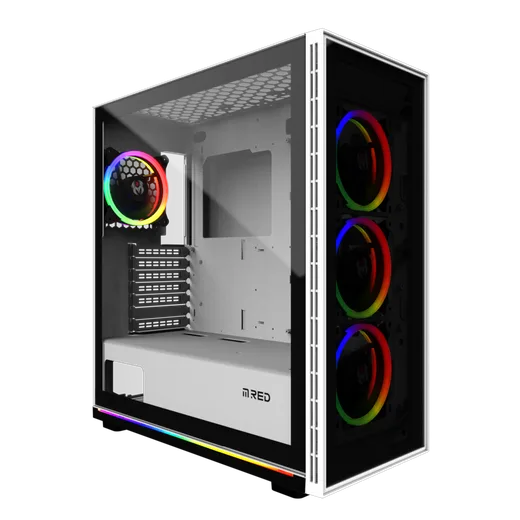 M.RED WHITE DESTROYER Glass-G - ARGB - MT/ATX