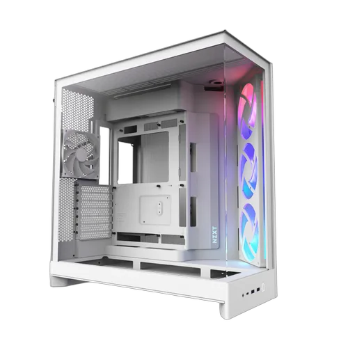 NZXT H9 Flow RGB Blanc - MT/Sans Alim/E-ATX
