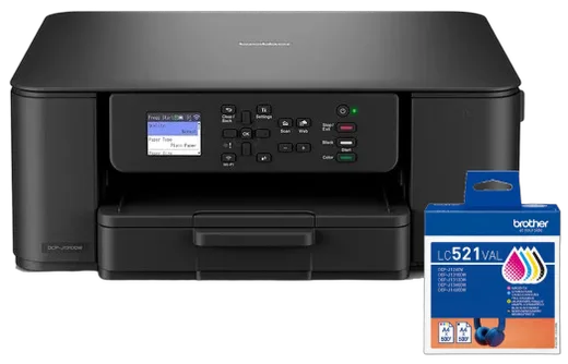 Brother DCP-J1310DW 3 en 1 + Cartouche d'encre LC521 4 couleurs
