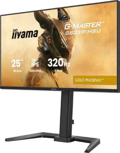 Iiyama GB2591HSU-B1 - 24.5" FHD 320Hz Fast IPS 0.4ms Pivot HDMI 2.1 G-Sync — vue 3