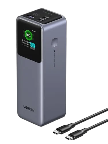UGREEN PowerBank 3 ports - 25000mAh - 200W - Gris — vue 2
