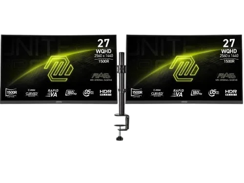 2 x 27" CURVE QHD/180Hz/F-VA/FreeSync + support#