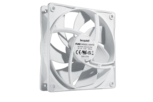 be quiet! Pure Wings 3 120mm PWM Blanc — vue 3