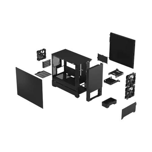 Fractal Design Pop Mini Silent Black Solid - mT/SansAlim/ITX — vue 3