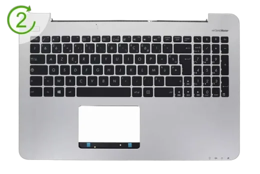 Clavier argenté Asus - 90NB0647-R32FR0