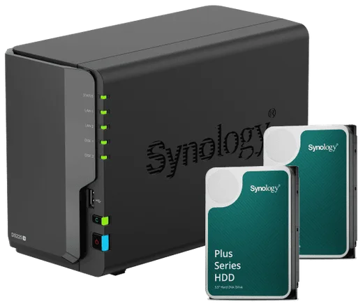 Synology DS225+ - 2 Baies avec 2 disques de 12T HAT3310-12T