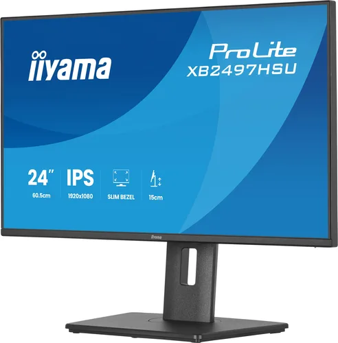 Iiyama Prolite XB2497HSU-B1 - 23.8" FHD 120Hz IPS 4ms Pivot Adaptive Sync — vue 4