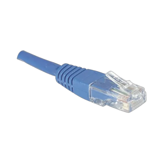 Câble RJ45 Cat6 U/UTP - 0.5m - Bleu