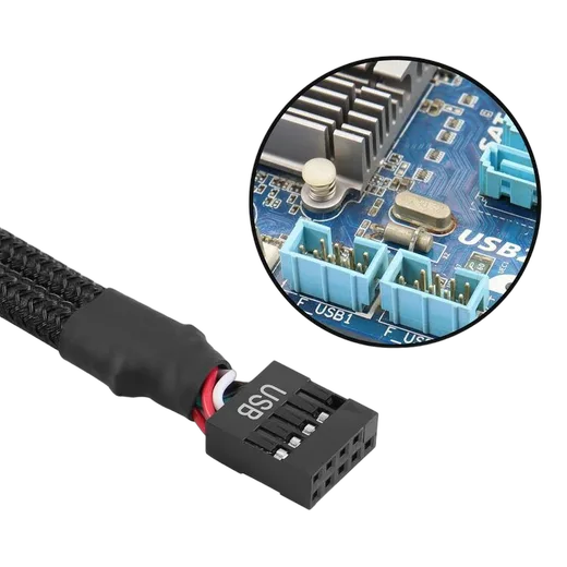 Compatible Splitter USB 9 Broches vers 2x USB 9 Broches - Pack de 2 — vue 2