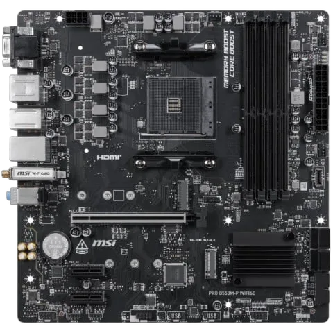 MSI PRO B550M-P WIFI6E — vue 3