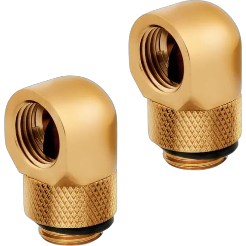 Corsair Pack 2 Fittings Or 90° - Hydro X series XF - 14mm — vue 3
