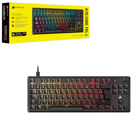 Corsair K70 Core TKL - Mécanique - Filaire - RGB - Noir — vue 4