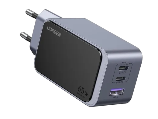 UGREEN Chargeur secteur Nexode S  65W 3 ports - USB-A + 2xUSB-C - Gris