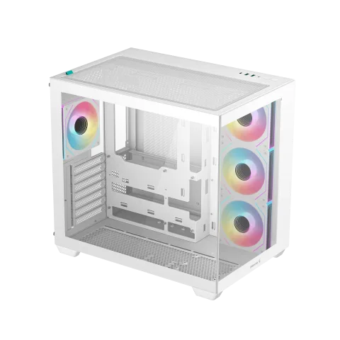 Deepcool CG530 4F Blanc - MT/Sans Alim/ATX + LT360 ARGB Blanc — vue 3