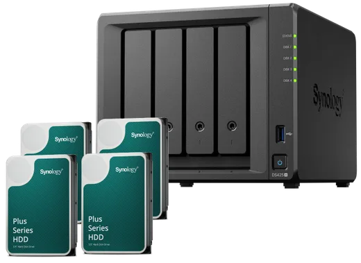 Synology DS425+ - 4 Baies avec 4 disques de 12T HAT3310-12T