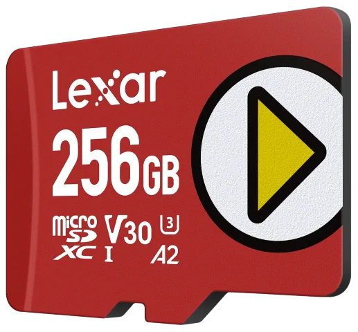 Lexar Micro SDXC 256Go Class 10 U3 V30 A2 LMSPLAY256G-BNSNG — vue 2