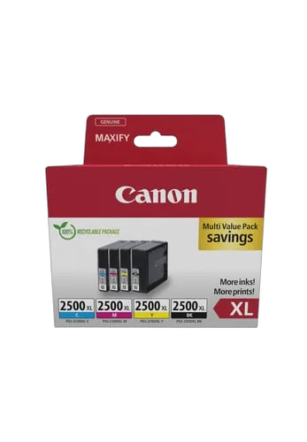 Canon Multipack Noir + Couleurs*3 - PGI-2500XL BK/C/M/Y MULTI