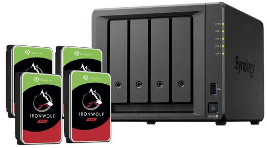 Synology DS425+ - 4 Baies avec 4 disques de 8To IronWolf