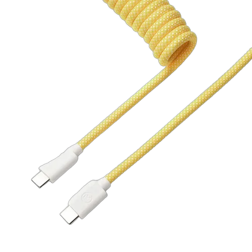 Cable Coiled Aviator - USB C - Jaune