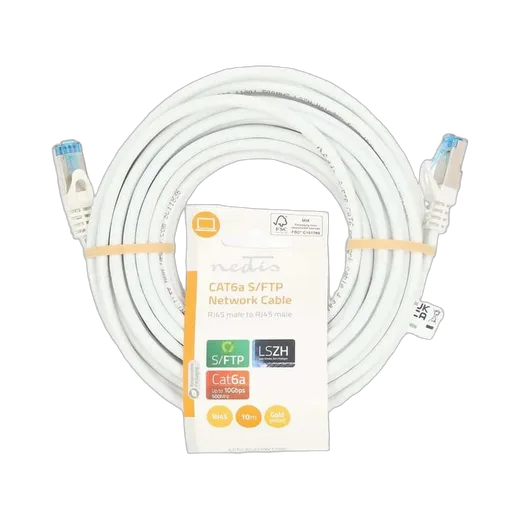 Nedis Câble RJ45 Cat6a S/FTP - 10m - Blanc
