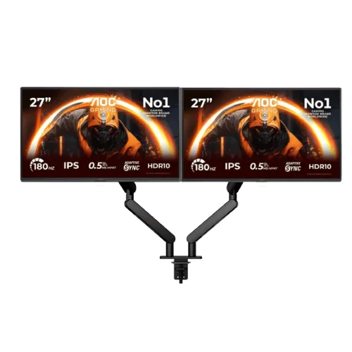 AOC 2 x 27G50F 27" FHD 180Hz IPS 0.5ms G-Sync + Double Bras