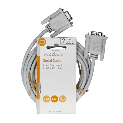 Nedis Câble D-Sub 9 mâle/femelle - 2m - Blanc